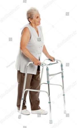 Walking-frame-old-lady